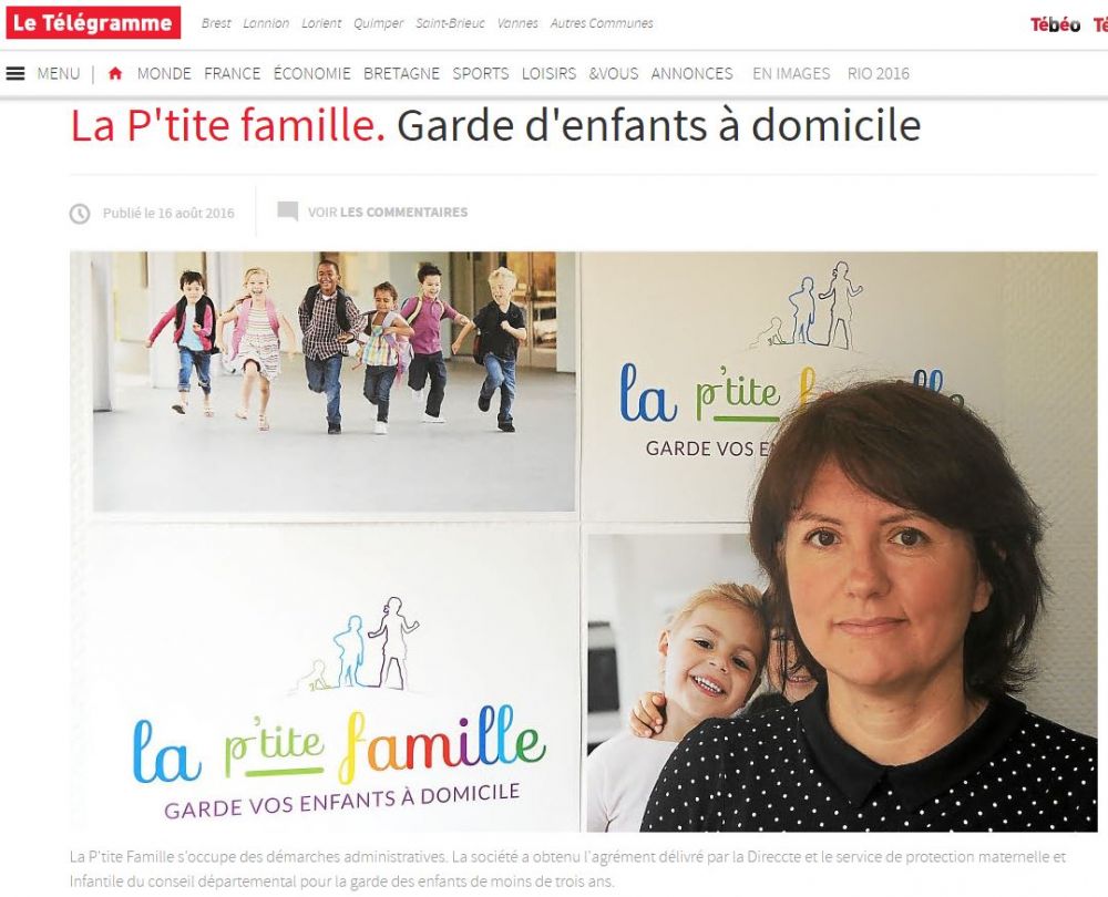 Article presse aout 2016 La P'tite Famille